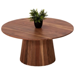 Τραπέζι Σαλονιού Στρογγυλό Groot HM9697 Φ80x48cm Από Μασίφ Ξύλο Ακακία Natural Ξύλο