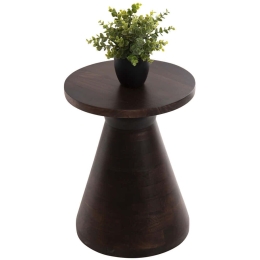 Τραπεζάκι Βοηθητικό Foss HM9699 Φ35x45cm Dark Brown
