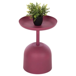 Τραπέζι Βοηθητικό Delbel HM4262.06 Στρογγυλό Φ36x49cm Pink Μέταλλο
