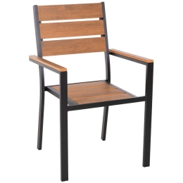 Πολυθρόνα Saga HM5981.02 55x55x86cm Natural-Black