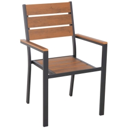 Πολυθρόνα Saga HM5981.03 55x55x86cm Natural-Anthracite
