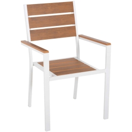 Πολυθρόνα Saga HM5981.01 55x55x86cm Natural-White