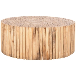 Τραπέζι Σαλονιού Cooter HM9862 Φ100x40cm Natural