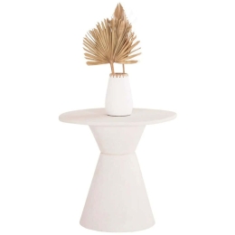 Τραπέζι Santorini HM18055 Φ77x76cm White Mdf