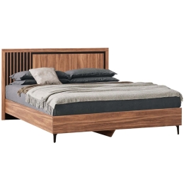Κρεβάτι Harry (Για Στρώμα 160x200cm) HM688.01 164x204x100cm Natural-Black Διπλό