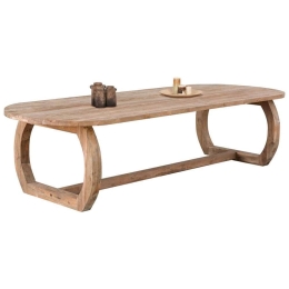 Τραπέζι HM9561 320x120x78cm Από Μασίφ Από Ξύλο Teak Natural Ξύλο