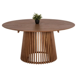 Τραπέζι Τραπεζαρίας Frantz HM9457.11 Mindi Φ150x75cm Από Μασίφ Ξύλο Natural Ξύλο
