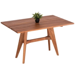Τραπέζι Κήπου Leo HM6137 130x80x76cm Natural