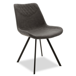 Καρέκλα Orca 058-000014 Anthracite Μέταλλο,Τεχνόδερμα