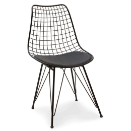 Καρέκλα Taj 058-000024 49x58x88,5cm Black
