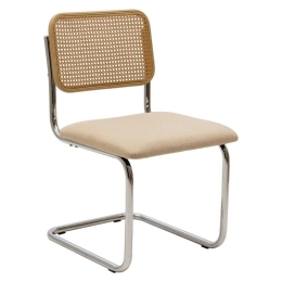 Καρέκλα Lusy 058-000056 50x55x82cm Beige
