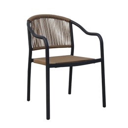 Πολυθρόνα Αλουμινίου Martel 6.0201 50x63x81cm Dark Grey Zita Plus