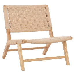 Πολυθρόνα Anika HM8917.01 67,5x75x73,5cm Ξύλινη Με Πλέξη Σχοινί Natural-Beige Ξύλο,Σχοινί