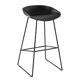 Σκαμπώ Μεταλλικό HM8450.02 Black Σετ 2τμχ Μέταλλο,Πολυπροπυλένιο