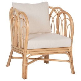 Πολυθρόνα Estor HM9817 78x75x92cm Natural-White