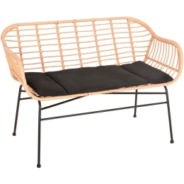 Παγκάκι Allegra HM6077 120x62x80cm Natural-Black