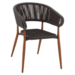 Πολυθρόνα Eulo HM5783.11 55,5x63,5x78cm Brown-Grey
