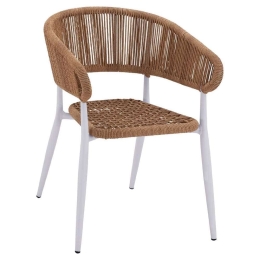 Πολυθρόνα Eulo HM5783.12 55,5x63,5x78cm White-Beige