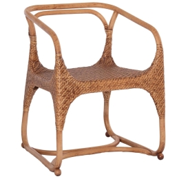 Πολυθρόνα Relik HM9955.02 60x57x79cm Walnut Rattan