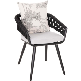 Πολυθρόνα Με Μαξιλάρι Camden HM6141.01 56x60x72-87cm Anthracite-Ecru