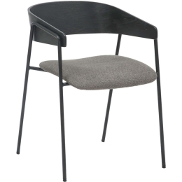 Καρέκλα Korin HM9975.02 54x51x72,5cm Black-Grey Μέταλλο,Ύφασμα