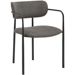 Καρέκλα Kritter HM9994.02 58x53x76cm Grey Μέταλλο,Ύφασμα