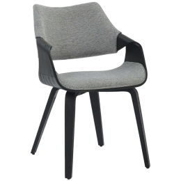 Καρέκλα Netto HM9976.02 55x56x83,5cm Grey-Black Ξύλο,Ύφασμα
