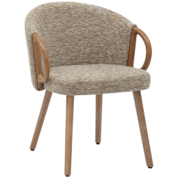 Καρέκλα Rig HM9979.01 59x58,5x72,5cm Beige Ξύλο,Ύφασμα
