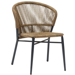 Καρέκλα Lynn HM6267.01 57x61x79cm Natural-Anthracite
