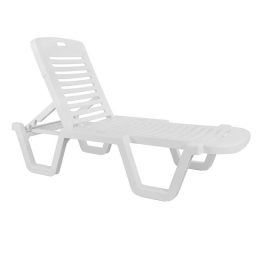 Ξαπλώστρα Παραλίας White Relax 70x190x36Υ εκ.