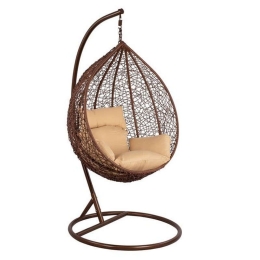 Κρεμαστή Πολυθρόνα-Φωλιά Brown 115x93 HM5540.01 Με Μαξιλάρι