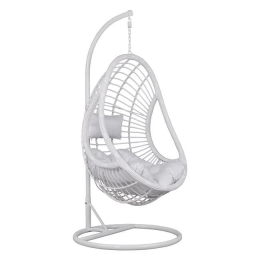 Πολυθρόνα Κρεμαστή Φωλιά HM5541.03 White Φ95Χ195Υ εκ.