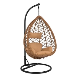 Πολυθρόνα Κρεμαστή Φωλιά HM5677.01 Beige Φ95Χ195Υ εκ.