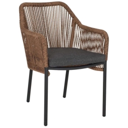 Πολυθρόνα HM5855.03 56x66x79cm Με Σχοινί Wicker Grey