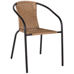 Πολυθρόνα Καρέκλα Camel HM5015.04 50x55x73cm Wicker Natural-Black