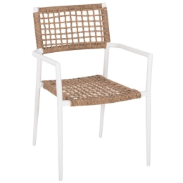 Καρέκλα Trilan HM6044.01 55,5x55x84cm White-Natural