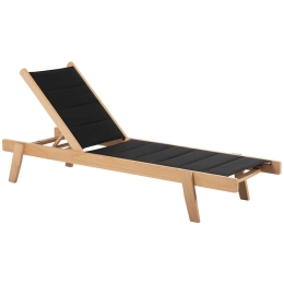 Ξαπλώστρα Milos HM10650.03 204x65x31,5-92,5cm Natural-Black