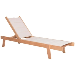 Ξαπλώστρα Milos HM10650.01 204x65x31,5-92,5cm Natural-Ecru