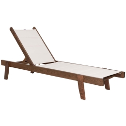 Ξαπλώστρα Milos HM10685.01 204x65x31,5-92,5cm Walnut-Ecru