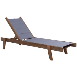 Ξαπλώστρα Milos HM10685.02 204x65x31,5-92,5cm Walnut-Grey