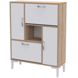 Παπουτσοθήκη Medy HM18187.04 86,5x30x109cm Sonoma-White Μελαμίνη