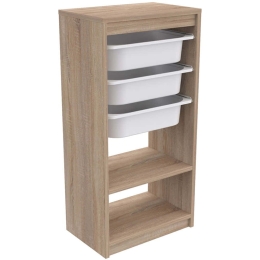 Συρταριέρα Παιδική Sani HM18198.03 45,5x30x92cm Sonoma-White