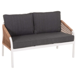 Καναπές Διθέσιος Maerly HM6116.01 130x72x72-84cm White-Anthracite Διθέσιος