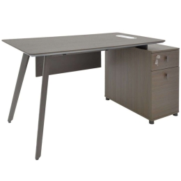 Γραφείο Επαγγελματικό Denith 069-000069 160x75x75cm Anthracite-Walnut