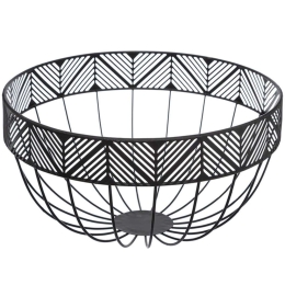 Φρουτιέρα 07.154288 25Χ14cm Μεταλλική Black Μέταλλο