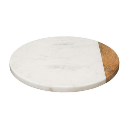 Πλατώ Σερβιρίσματος Περιστρεφόμενο Marble 07.173704A Φ30cm White-Natural Ξύλο