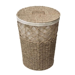 Καλάθι Απλύτων 07.174638 Φ38x52cm Natural Seagrass