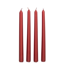 Κεριά Κηροπηγίου 07.199309 (Σετ 4τμχ) 25cm Red