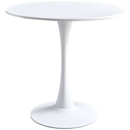 Τραπέζι Elijah 072-000083 Φ60x74cm White Mdf,Μέταλλο