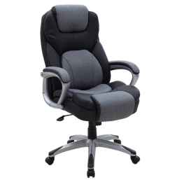 Καρέκλα Γραφείου Διευθυντή Lockie 076-000014 73x65x117 / 124.5cm Black-Grey